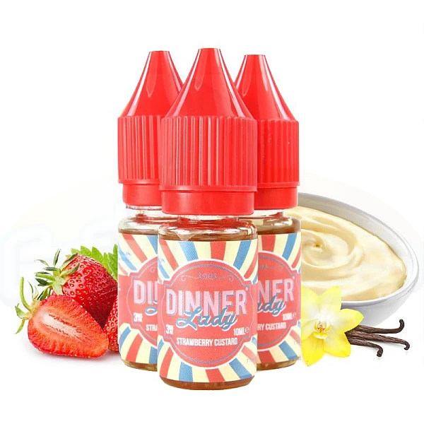 Dinner Lady - Ατμιστικό υγρό Strawberry Custard 3 x 10ml Dinner Lady - Ατμιστικό υγρό Strawberry Custard 3 x 10ml
