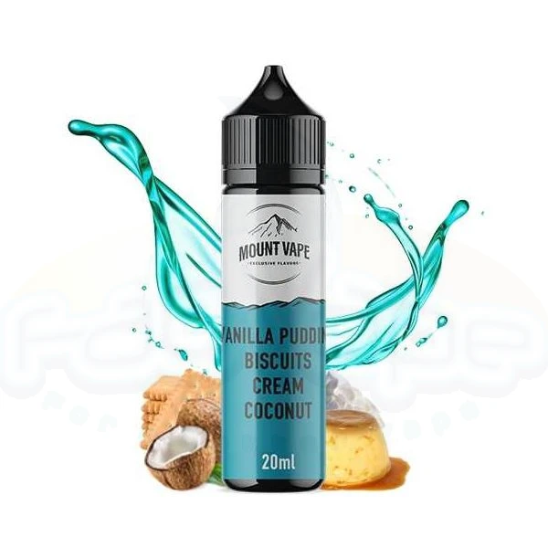 Mount Vape - Flavor Shot Pudding Biscuits Cream Coconut 20/60ml