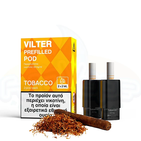Aspire Vilter - Προγεμισμένα Pods Tobacco (2τμχ)